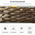 Outsunny 29 Gallon Patio Wicker Storage Bench, Outdoor PE Rattan Patio Furniture - Image 4