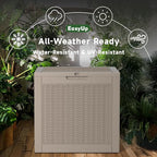 EasyUp 31 Gallon Outdoor Storage Box, Resin Waterproof UV-Resistant Deck Box - Image 4
