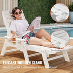 VEVOR Chaise Lounge Chair, 400 lbs Weight Capacity, 6 Positions Adjustable - Image 8