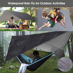 Camping Hammock with Mosquito Net Rain Fly Heavy Duty Tree Strap Nylon - Image 4