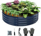 Galvanized Metal Planter Round Raised Garden Bed Kit - Image 2