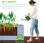 Best Choice Products 4x2x2ft Outdoor Metal Raised Garden Bed, Deep Root Box - Image 4