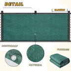 LOVE STORY 3'x10' Dark Green Balcony Screen Privacy Fence Cover UV Protection - Image 5