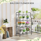 GIOTORENT Plant Stand Outdoor Indoor 4 Tier Metal Waterproof - Image 5