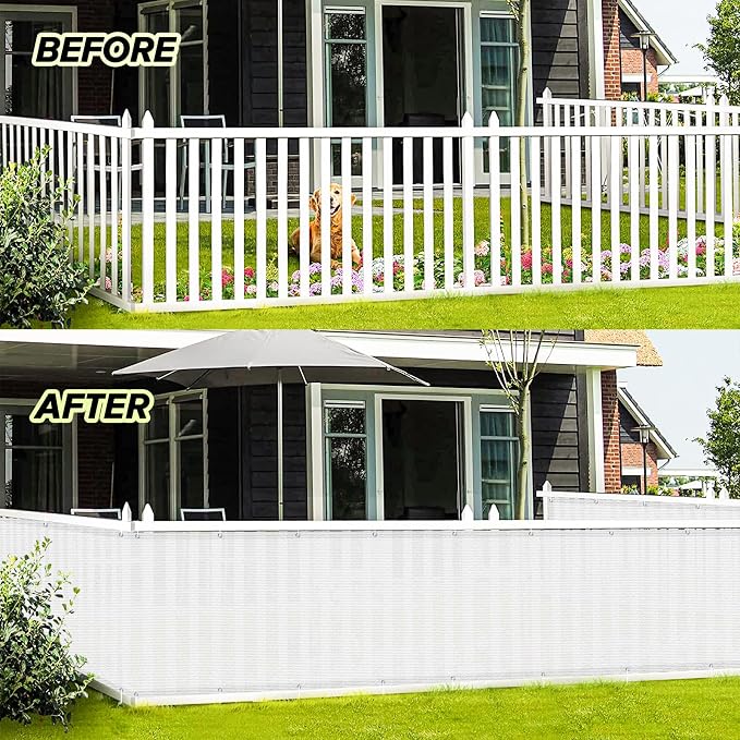 LOVE STORY Balcony Privacy Screen, 2.5'x6' Deck Shield Screen Fence Cover - Image 3