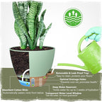 Self-Watering Pots for Indoor Plants 4 Pack, 6/8/10/12 Inch Outdoor Planters - Image 3