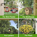 8 Inch 2 Pack Black Heavy Duty Outdoor Plant Hangers, Iron Hanging Plant - Image 6