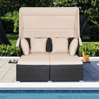 ORALNER Outdoor Daybed, 2-Person Wicker Patio Sofa - Image 9