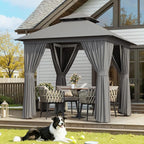 Aoxun Outdoor Gazebo for Patio 8x8, Metal Frame Canopy by Aoxun