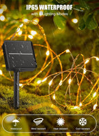 Brightown Outdoor Solar String Lights, 6 Pack 33Feet 100 Led Solar Powered - Image 2