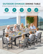 SERWALL Outdoor Dining Chairs Set of 4, All-Weather HDPE Patio Chair - Image 6