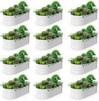A ANLEOLIFE 12-Set 8X4X2 ft Galvanized Raised Garden Bed Kit, Oval Metal Deep by AAnleolife