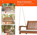 Tangkula 2 Person Hanging Porch Swing, Outdoor Bench Swing - Image 8