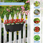 smusei 4 Pack Window Boxes Planters 17’’ Railing Planter Box - Image 2