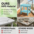 Y&M Outdoor Side Table, HIPS Adirondack Small Double Layer Table, Waterproof - Image 7