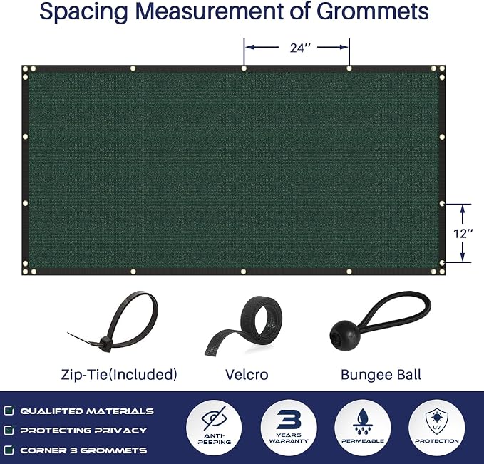 Windscreen4less Privacy Fence Screen Heavy Duty Windscreen Fencing Mesh Fabric - Image 6