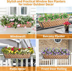 Riare 2 Pack 24 Inch Window Boxes Planters - Image 7
