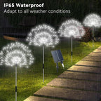Solar Garden Lights Outdoor Waterproof, 4 Pack Total 480 LED Solar Firework - Image 3