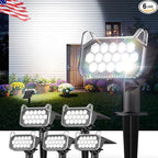 WdtPro Solar Spot Lights Outdoor Waterproof, 6 Pack, Bright Solar Landscape by WdtPro