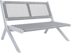 SAFAVIEH Outdoor Collection Kobina Grey Acacia Wood/Grey Rope Foldable Bench - Image 4