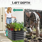 5×3×1.4FT Galvanized Raised Garden Bed Outdoor, Metal Raised Garden Bed Kit - Image 5
