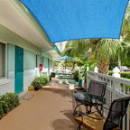 Eden's Decor Straight Flat-Edged Sun Shade Sail Rectangular 13' x 22' Blue - Image 5