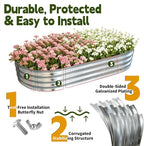 Galvanized Raised Garden Bed Outdoor, Large Raised Bed - Image 2