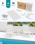 SERWALL Patio Chaise Lounge Chair, Poly Lounge Chair - Image 7