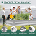 Land Guard 2 Pack 8×4×2ft Galvanized Raised Garden Bed Kit, Galvanized Planter - Image 7