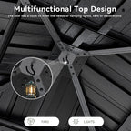 Aoxun 12'x12' Hardtop Gazebo, Aluminum Frame Canopy - Image 7