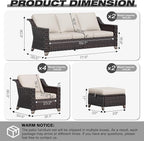 Joyside Wicker Patio Furniture Sets, 7 Pieces Upgraded Large Size Outdoor - Image 2