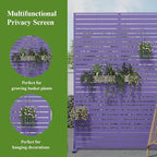 Casaphoria Metal Privacy Screen Outdoor, Dark Purple-Louvered - Image 4