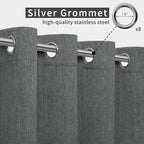 Easy-Going Linen Look Outdoor Curtains Waterproof Windproof Porch Curtains - Image 3