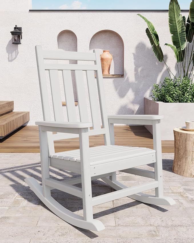 GarveeLife Poly Lumber Rocking Chair Outdoor Set of 6 - Image 5
