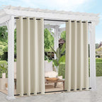 NICETOWN 2 Panels Weighted Blackout Curtains Waterproof & Windproof, Thermal - Image 2