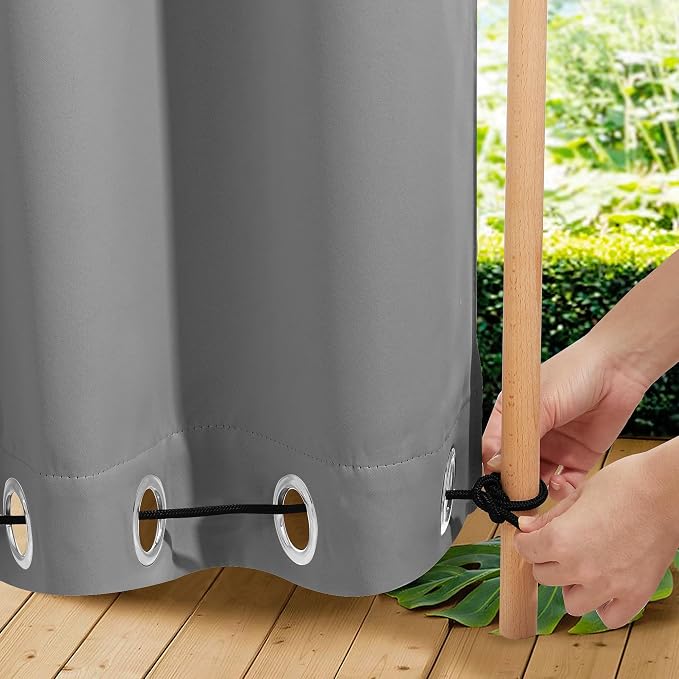 NICETOWN 2 Panels Weighted Outdoor Curtains - Image 6