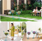 Set of 2 Blue Peacock Outdoor Planters - Image 5