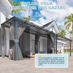 AECOJOY 12' x 8' Gazebo Outdoor Pergola - Image 5
