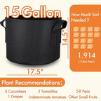 Gardzen 10-Pack 15 Gallon Grow Bags, Aeration Fabric Pots - Image 2