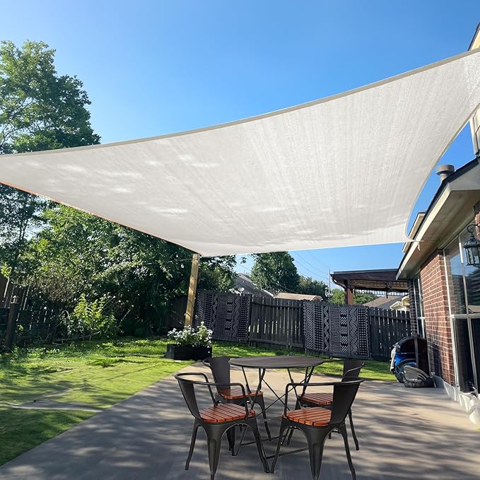 SUNLAX Sun Shade Sail 11' x 16' Peach Fuzz Rectangle Canopy Sail Shade Cover UV by SUNLAX