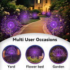 Garden Outdoor Lights, 2 Pack 120 LED Solar Garden Lights Fairy Lights Outdoor - Image 5