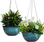 12 inch Large Hanging Planters for Indoor Outdoor Plants, Hanging Baskets for by LesOasis