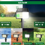 Solar Spot Lights Outdoor with 60 LED & Auto On/Off, 6 Pack Solar Lights - Image 4
