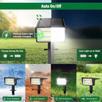 Solar Spot Lights Outdoor with 60 LED & Auto On/Off, 4 Pack Solar Lights - Image 4
