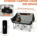 EMERIT Oversized Fully Padded Camping Chair, Heavy Duty 650LB Folding Camping - Image 3
