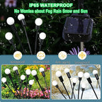 Kohlrabi Solar Garden Lights Outdoor, 2 Pack 20 LED Solar Pink Firefly Lights - Image 7