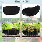 3PCS 30 Inch Planter Basket Liners Fabric Window Box Liners Felt Trough Planter - Image 5