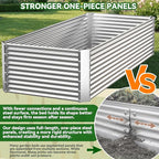 3 Pack Tall 4x2FT Corrugated Galvanized Steel Raised Garden Bed Outdoor - Image 3