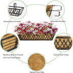 6 Pack 24 Inch Window Boxes Planters Railing Planter Box - Image 3