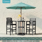 Ciokea 3-Pcs Bistro Table and Chairs, All-Weather Round High Top Bar Table - Image 8